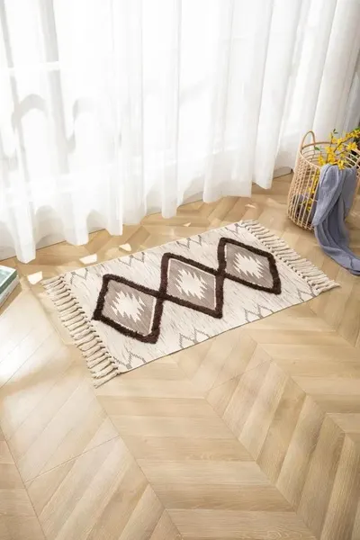 Alfombra kilim 60×100 cm rombo café