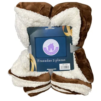 Frazada sherpa chiporro térmica café oscuro