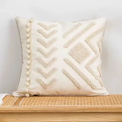 Funda de cojín boho Geométrico Flechas 45x45 cm