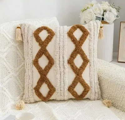 Funda de cojín boho Sienna Rombos – foto 1