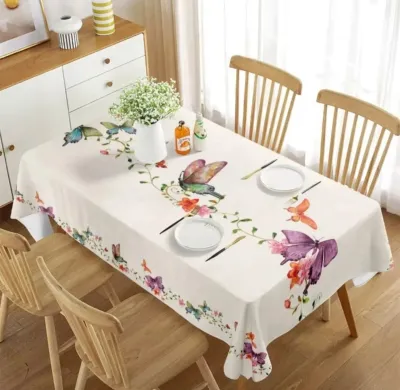 Mantel Antimanchas Mariposas Silvestres 140x220 cm