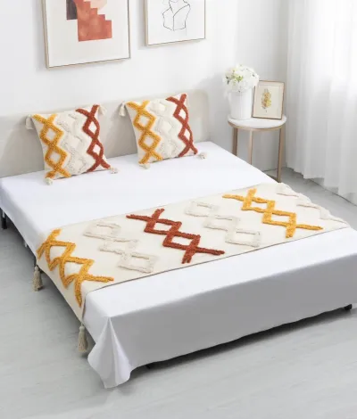 Piecera boho nórdica tribu 210x70 cm + 2 fundas 45×45 cm (copia)