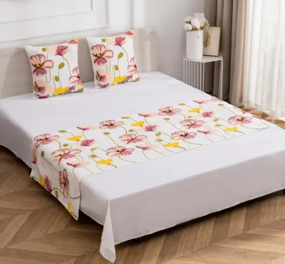 Piecera bordada hibiscus 210x70 cm + 2 fundas 45×45 cm (copia)