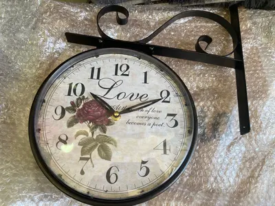 Reloj de metal doble faz Love 24 cm de diámetro – foto 2