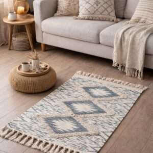 Alfombra kilim 60 x 100 Rombo Gris