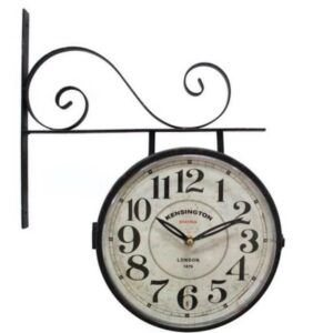 Reloj de metal doble faz kensington 24 cm diámetro