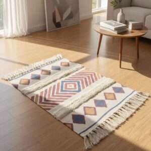 Alfombra kilim 60 x 100 Rombos multicolor