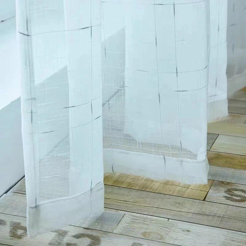 VISILLOS BORDADOS PLATEADO (2 paños de 140 x 230 cm c/u-Argollas metálicas) - Imagen 2
