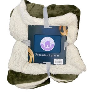 Frazada sherpa chiporro térmica verde