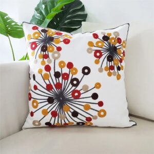 FUNDA DE COJIN BORDADA DIENTE DE LEON COLORES 45x45 cm/30x50 cm
