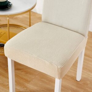 SET DE 6 FUNDAS DE ASIENTO DE SILLAS CUADRILLE COLOR BEIGE
