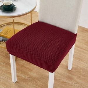 SET DE 6 FUNDAS DE ASIENTO DE SILLAS CUADRILLE COLOR BURDEO