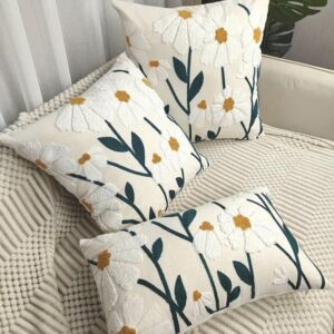 FUNDA DE COJIN BORDADA MARGARITA 45x45 cm/30x50 cm