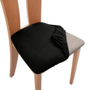SET DE 6 FUNDAS DE ASIENTO DE SILLAS CUADRILLE COLOR NEGRO