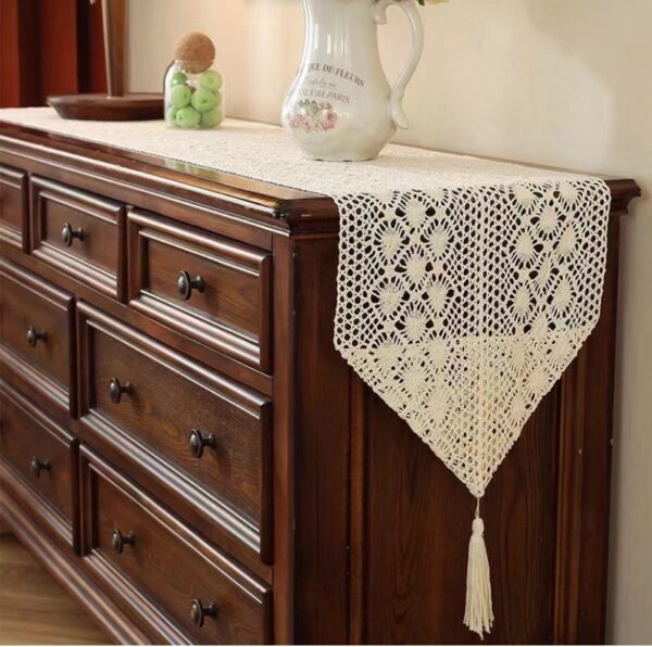 Camino de mesa macramé V4 30 x 180 cms