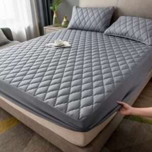 Cubrecolchón impermeable Gris 1.5 plazas